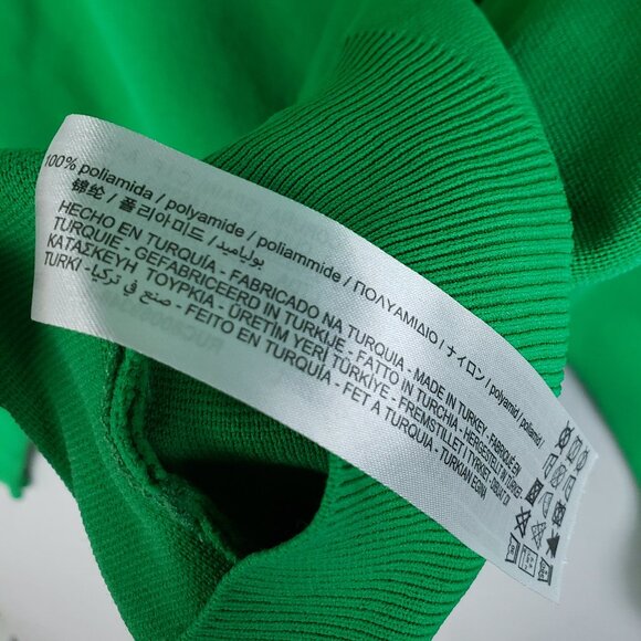ZARA Boxy Sweater Kelly Green Oversized Turtleneck Minimalist Lagenlook size L - Picture 9 of 9